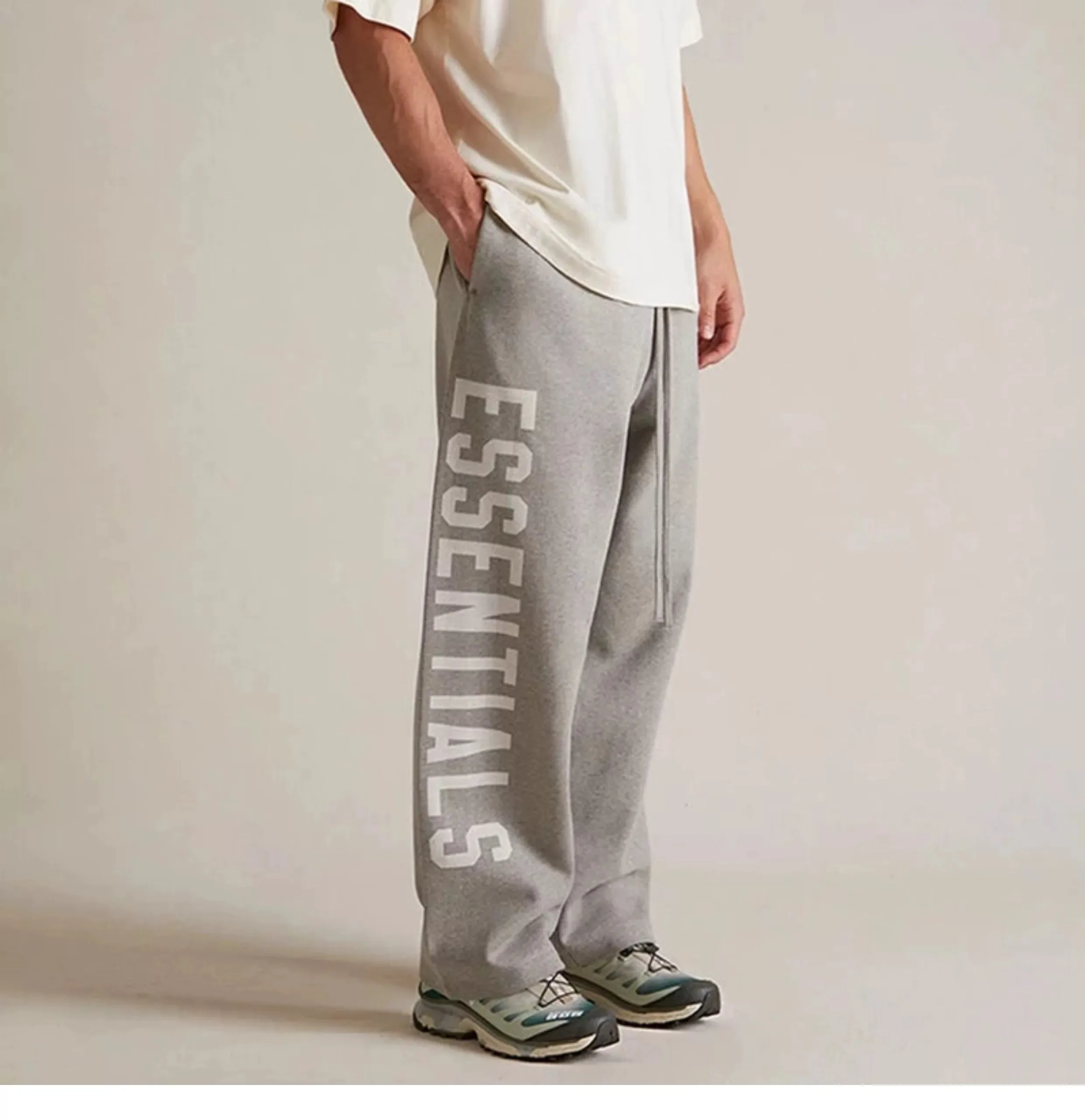 🎀Hot Sale 🎀118 【 】Fear of God Essentials Fall 24 BACK TO SCHOOLSeries Fleece Relaxed Sweatpant Same Style ：Black/Gray/ / Size：XS-XL